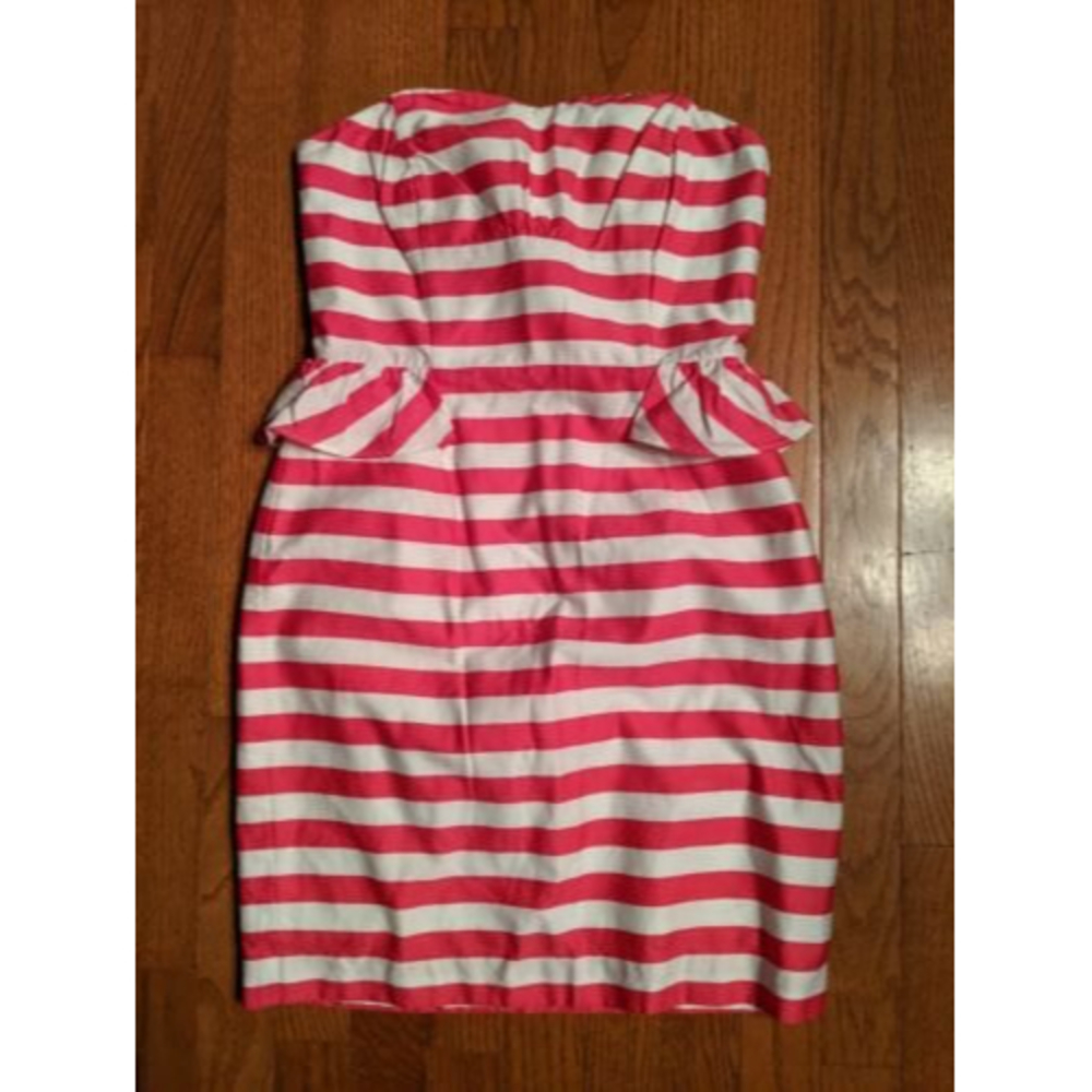 Lilly Pulitzer Size 0 Pink/White Strapless Sweetheart Dress
